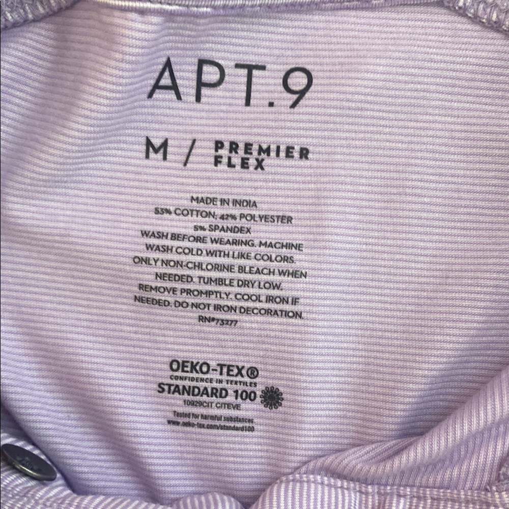 Apt. 9 Purple Short Sleeve Tee Modern Style - Picture 5 of 8